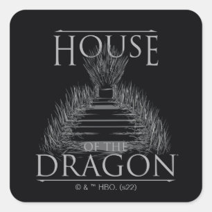 ドラゴンの家 鉄の玉座グラフィック スクエアシール