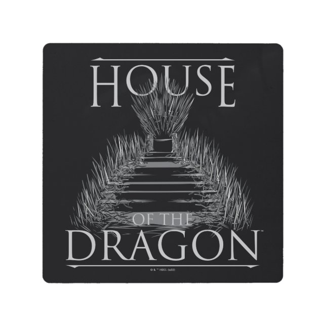 ドラゴンの家 |鉄の玉座グラフィック メタルプリント (正面)