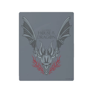 ドラゴンの家   Fire-Brewing Dragon Head メタルプリント