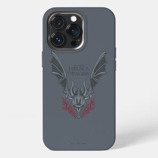ドラゴンの家 | Fire-Brewing Dragon Head iPhoneケース (裏面)