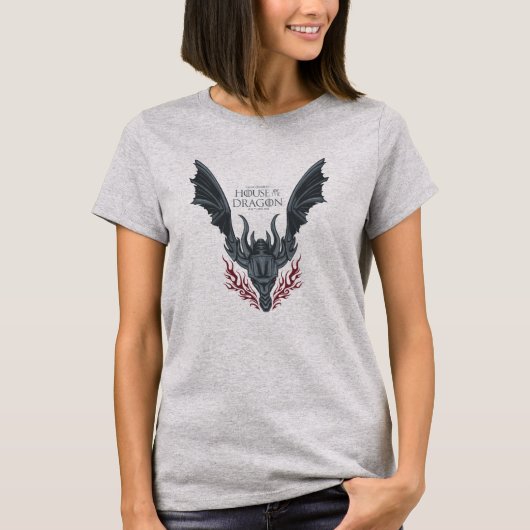 ドラゴンの家 | Fire-Brewing Dragon Head Tシャツ (正面)