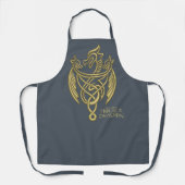 ドラゴンの家 | Golden Filigree Dragon Crest エプロン (正面)