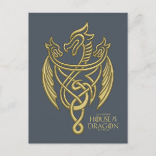 ドラゴンの家 Golden Filigree Dragon Crest ポストカード