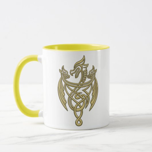 ドラゴンの家 | Golden Filigree Dragon Crest マグカップ (左)