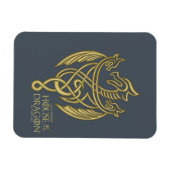 ドラゴンの家 | Golden Filigree Dragon Crest マグネット (横)