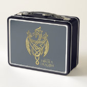 ドラゴンの家 | Golden Filigree Dragon Crest メタルランチボックス (裏面)
