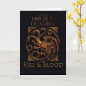 ドラゴンの家 | House Targaryen Sigil カード (黄色い花)