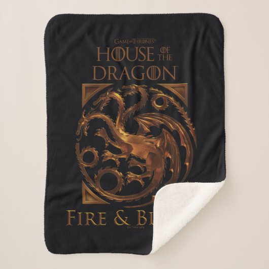 ドラゴンの家 | House Targaryen Sigil シェルパブランケット (正面)