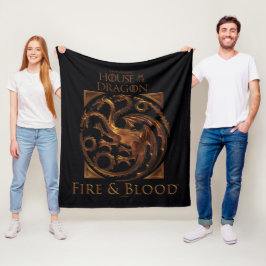 ドラゴンの家 | House Targaryen Sigil フリースブランケット
