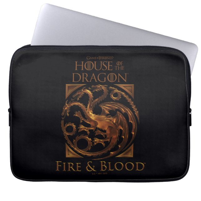ドラゴンの家 | House Targaryen Sigil ラップトップスリーブ (正面)