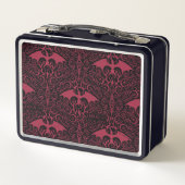 ドラゴンの家 | Red Dragon Filigree Pattern メタルランチボックス (裏面)