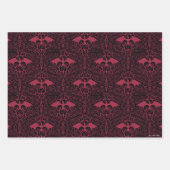 ドラゴンの家 | Red Dragon Filigree Pattern ラッピングペーパーシート (正面2)