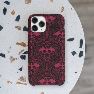 ドラゴンの家   Red Dragon Filigree Pattern iPhone 13 Proケース