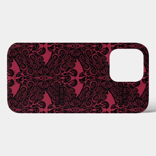 ドラゴンの家 | Red Dragon Filigree Pattern Case-Mate iPhoneケース (裏面 (横))