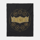 ドラゴンの家 | Seven Karnes Crown Graphic フリースブランケット (正面)