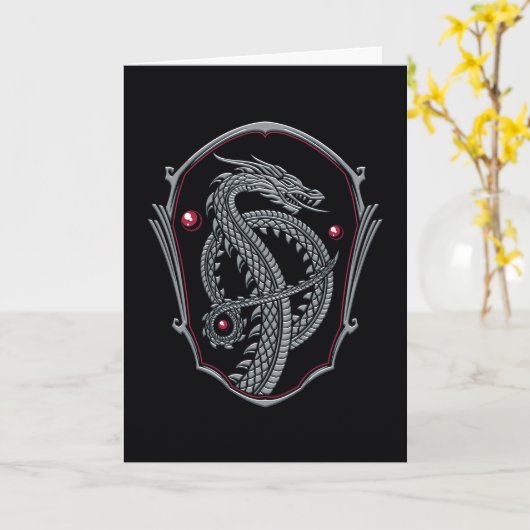 ドラゴンの家 | Silver Dragon Crest カード (黄色い花)