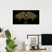 ドラゴンの家 | Winged Targaryen Crest ポスター (ホームオフィス)