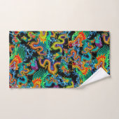 ドラゴンの嵐-カラフルで中国のなドラゴン バスタオルセット (ハンドタオル)