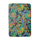 ドラゴンの嵐-カラフルで中国のなドラゴン バスマット (正面縦)