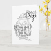 ドラゴンの年カード カード (黄色い花)