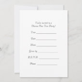 ドラゴンの年パーティー招待 - 新年 招待状 (裏面)