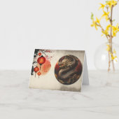 ドラゴンの年（中国の十二支） カード (黄色い花)