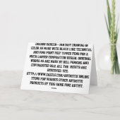 ドラゴンの庭の挨拶状 カード (裏面)