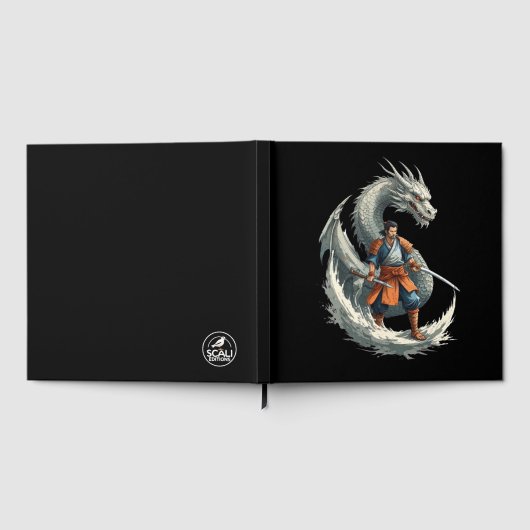 ドラゴンの怒り：サムライが目覚める/ヴィンテージアート ゲストブック (全面)