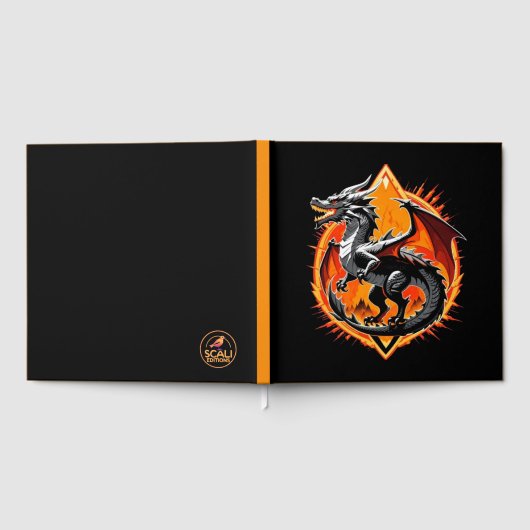 ドラゴンの怒り:サムライが目覚める/ヴィンテージアート ゲストブック (全面)