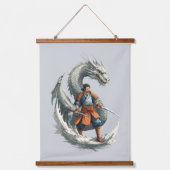 ドラゴンの怒り:サムライが目覚める/ヴィンテージアート 吊り下げ型タペストリー (正面2)