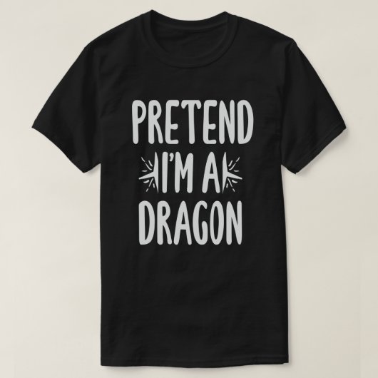 ドラゴンの怠け者のハロウィンおもしろいの衣装を装う Tシャツ (デザイン正面)