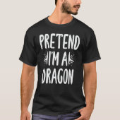 ドラゴンの怠け者のハロウィンおもしろいの衣装を装う Tシャツ (正面)