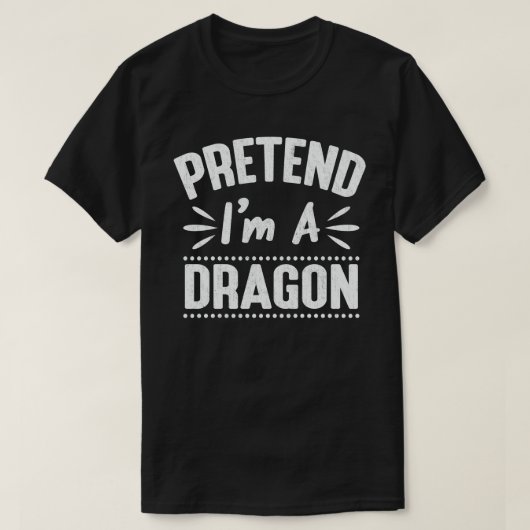 ドラゴンの怠け者のハロウィンおもしろいの衣装を装う Tシャツ (デザイン正面)