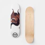 ドラゴンの息の輝くダークスキンイラストレーション スケートボード (正面)