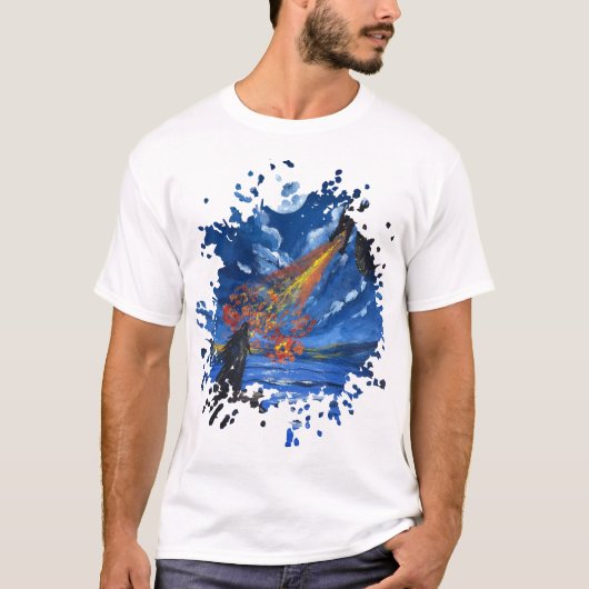 ドラゴンの手作りアート作品 Tシャツ (正面)