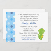 ドラゴンの招待状の男の赤ちゃんのシャワー 招待状 (正面/裏面)