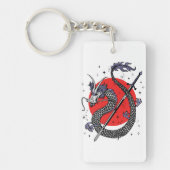 ドラゴンの挑戦:アート威厳のある中国の作品 キーホルダー (正面)