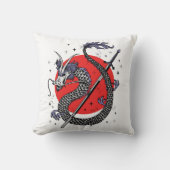 ドラゴンの挑戦：アート威厳のある中国の作品 クッション (正面)