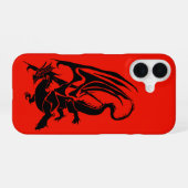 ドラゴンの携帯ケース iPhone 16ケース (裏面横)