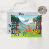 ドラゴンの教室バレンタイン子供用 ノートカード (正面/裏面インサイチュ)