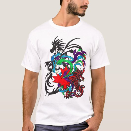 ドラゴンの散らかり Tシャツ (正面)