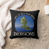 ドラゴンの方が人生は良い クッション (ブランケット)