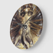 ドラゴンの時計-ウィリアムブレイク-素晴らしく赤いドラゴン ラージ壁時計 (傾斜)