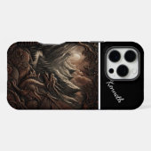 ドラゴンの月夜の監視 iPhoneケース (裏面横)