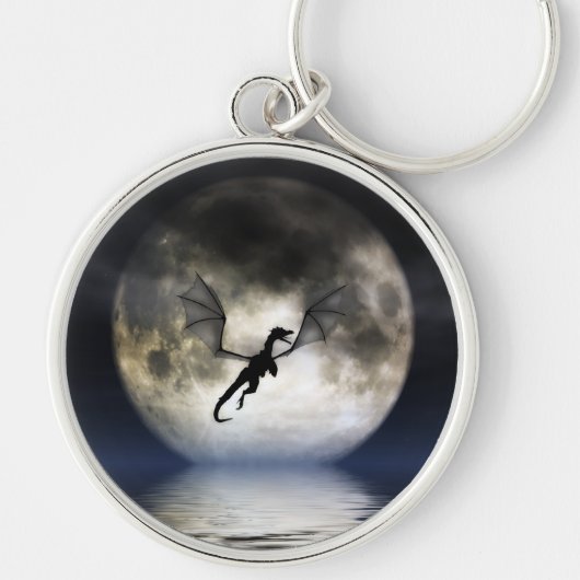 ドラゴンの月Keychain キーホルダー (正面)