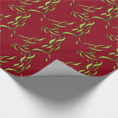ドラゴンの次元のリボンの抽象芸術の緑の風 ラッピングペーパー (角)