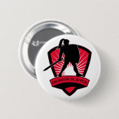 ドラゴンの殺害者の騎士ボタン 缶バッジ (正面&裏面)