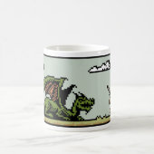 ドラゴンの殺害者8ビットピクセル芸術のマグ コーヒーマグカップ (中央)