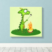 ドラゴンの火 キャンバスプリント (インサイチュ (ウッドフロア))