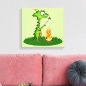 ドラゴンの火 キャンバスプリント (インサイチュ (リビング))